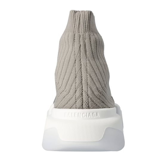 Balenciaga Speed 2.0 Sneaker für Damen in Grau mit weißer Sohle - Image 4