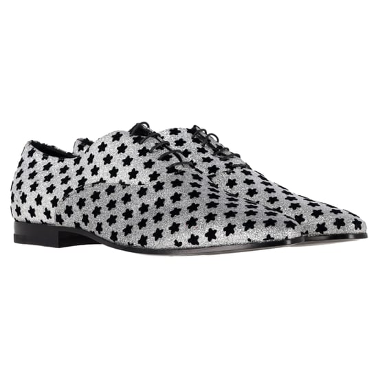 Saint Laurent Sternen Druck Oxfords in Silberschimmer - Image 4