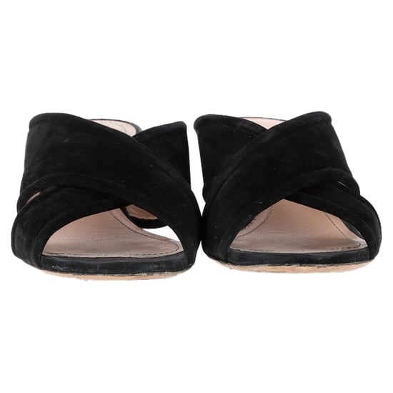 Nicholas Kirkwood Kreuzriemen Mules aus schwarzem Wildleder - Image 2