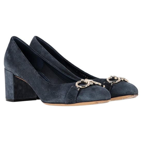 Ferragamo Garda-Pumps aus blauen Wildleder - Image 2