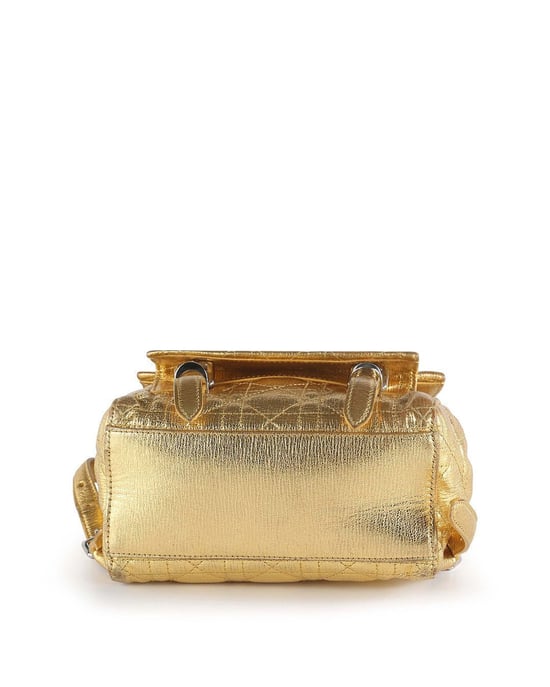 Dior Stardust Gold Leder Cannage Rucksack - Image 6