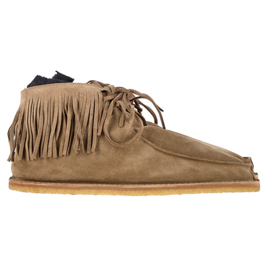 Saint Laurent Nino Fransen Ankle Boots aus braunem Wildleder - Image 1
