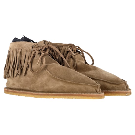 Saint Laurent Nino Fransen Ankle Boots aus braunem Wildleder - Image 3