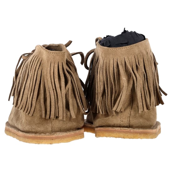 Saint Laurent Nino Fransen Ankle Boots aus braunem Wildleder - Image 4