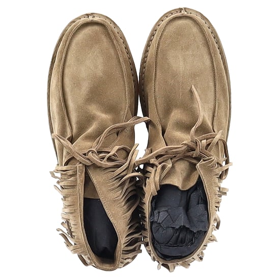 Saint Laurent Nino Fransen Ankle Boots aus braunem Wildleder - Image 6