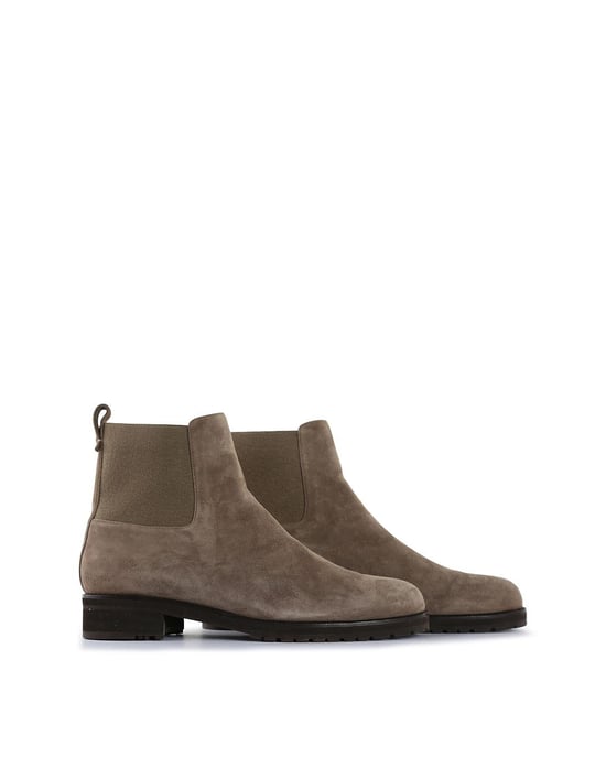 Loro Piana Taupe Wildleder Chelsea Stiefeletten - Image 1