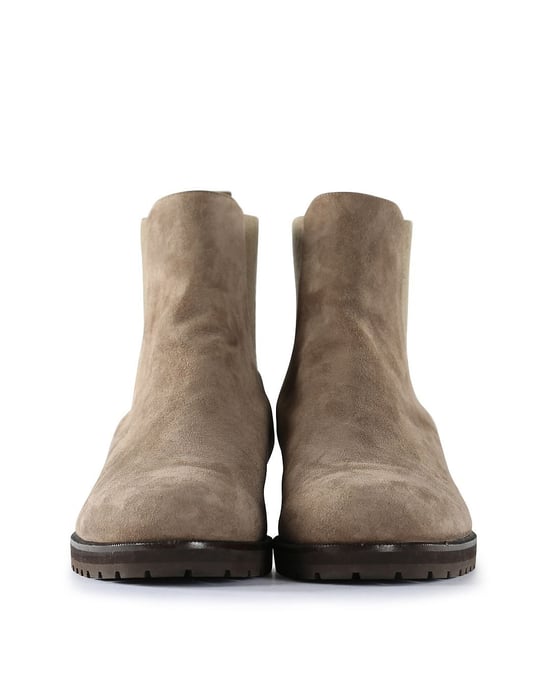 Loro Piana Taupe Wildleder Chelsea Stiefeletten - Image 3