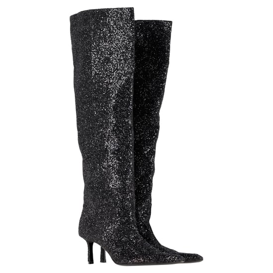 Alexander Wang Viola Slouch Kniehohe Stiefel in Schwarz Glitzer - Image 4