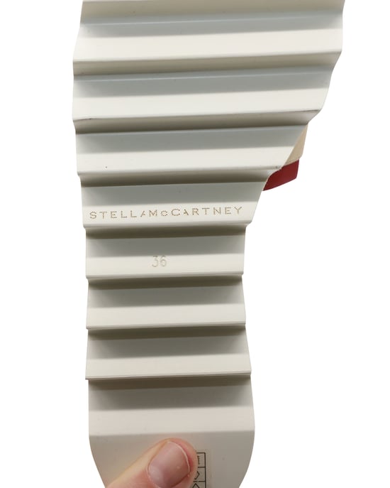 Stella Mccartney – Plateau-Slides mit Farbblockdesign aus weißem Kunstleder - Image 6
