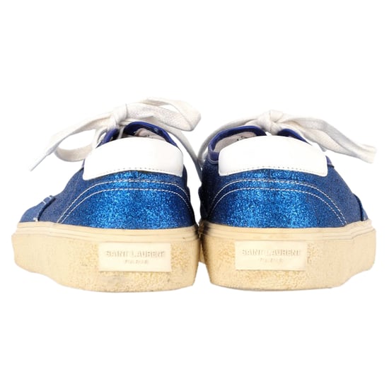 Saint Laurent Low-Top-Sneakers in Blau Glitter - Image 5