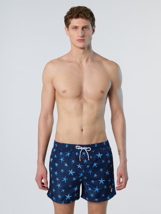 North Sails Badeshorts REPREVE® mit Ozean-Print - Image 1