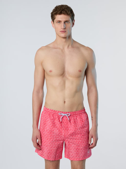 North Sails Badeshorts Bedrucktes Pfirsichleder - Image 1