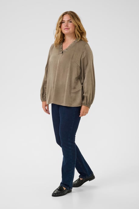 Langarm-Bluse KCmilia Langarm-Bluse Regular fit brown - Image 1