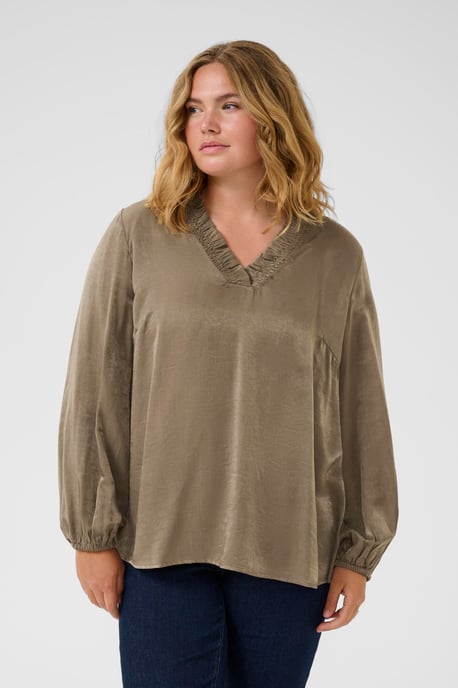 Langarm-Bluse KCmilia Langarm-Bluse Regular fit brown - Image 4