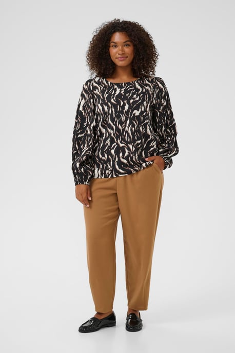 Langarm-Bluse KCmilina Langarm-Bluse Regular fit black brown - Image 1