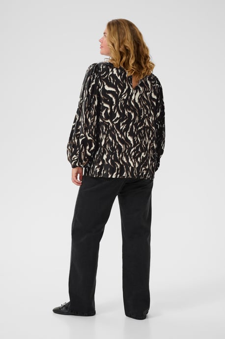 Langarm-Bluse KCmilina Langarm-Bluse Regular fit black brown - Image 3