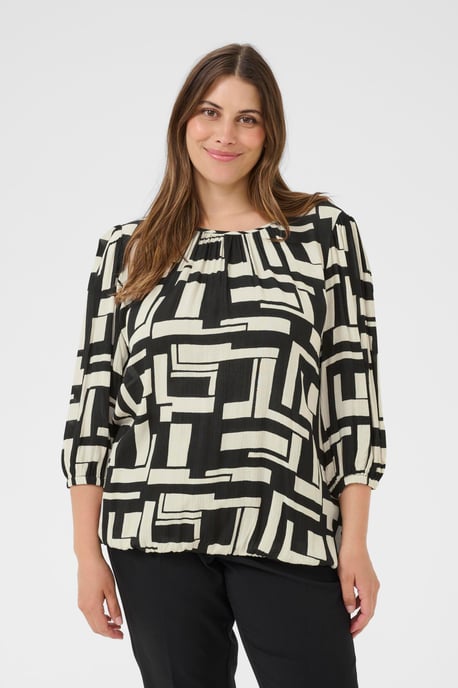 Langarm-Bluse KCmarina Langarm-Bluse Regular fit black white - Image 3