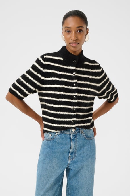 Strickjacke GZalpha Strickjacke Regular fit black white - Image 4