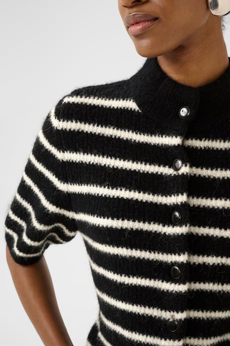 Strickjacke GZalpha Strickjacke Regular fit black white - Image 5