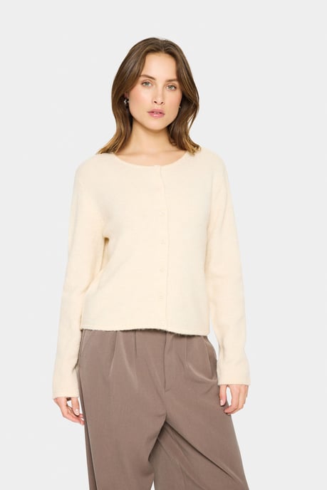 Strickjacke LarnaSZ Strickjacke Gerade Passform offwhite - Image 2