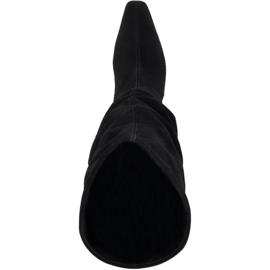 Dune Saunders Leder Damen Schwarze Stiefeletten mit Absatz bis zum Knie - Image 2
