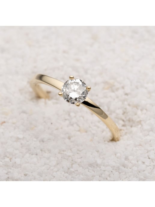 Orolino Ring 585/- Gelbgold 1 Brill. 0,50ct. weiß - Image 3
