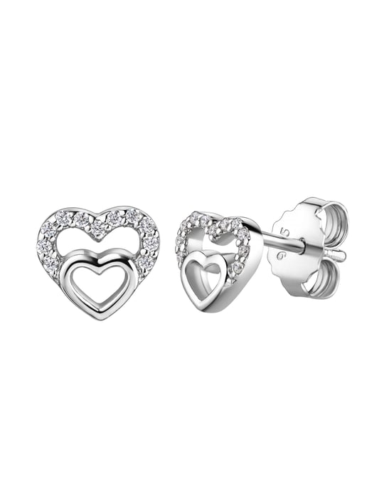 Zeeme for Kids Ohrstecker 925/- Sterling Silber Zirkonia weiß - Image 1