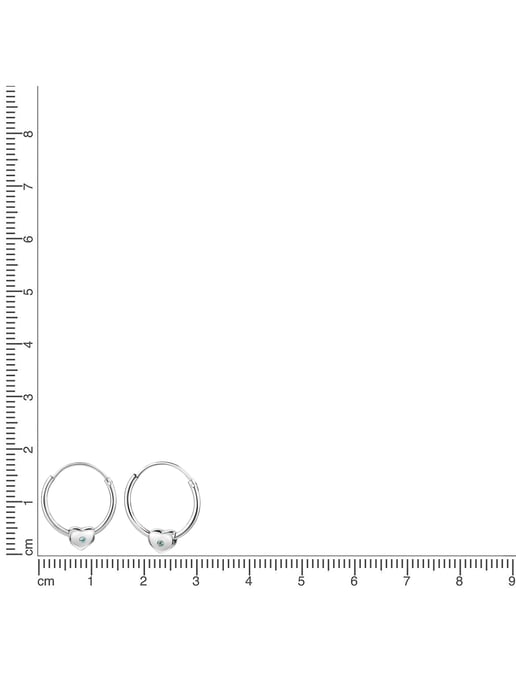 Zeeme for Kids Creolen 925/- Sterling Silber Zirkonia blau - Image 2