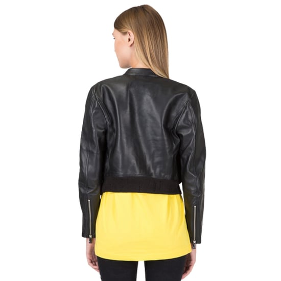 Diesel - L-lyssa-c - Schwarze, Kurz Geschnittene Lederjacke In Schwarz - Image 2