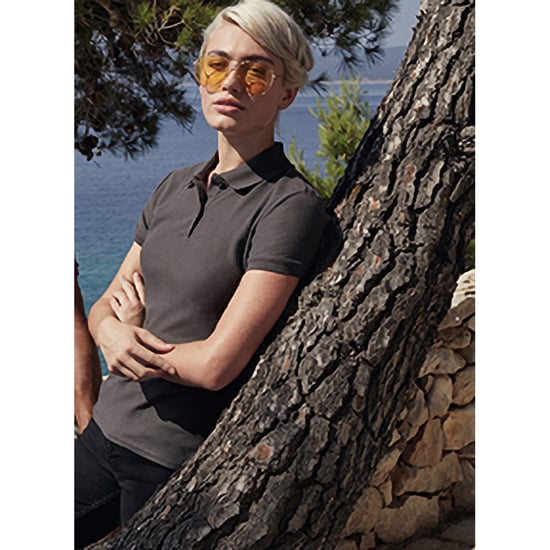 Fruit of the Loom - Poloshirt für Damen kurzärmlig (Anthrazit) - Image 2