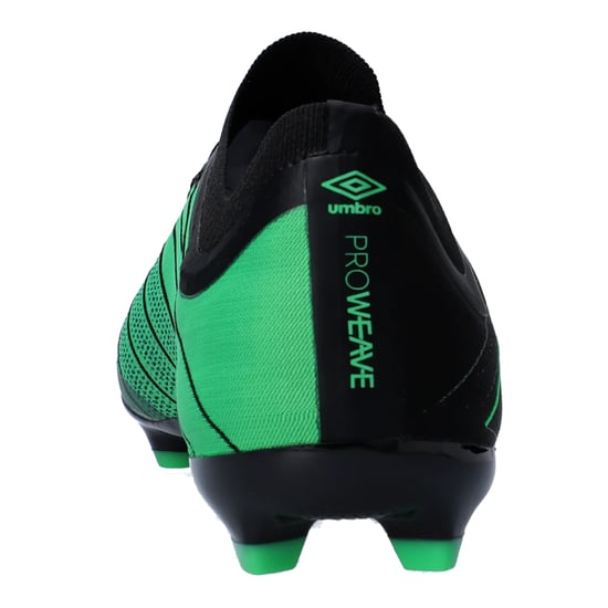 Umbro - "Velocita Elixir Premier" Fußballschuhe mit festem Boden für Herren (Schwarz/Grün) - Image 2
