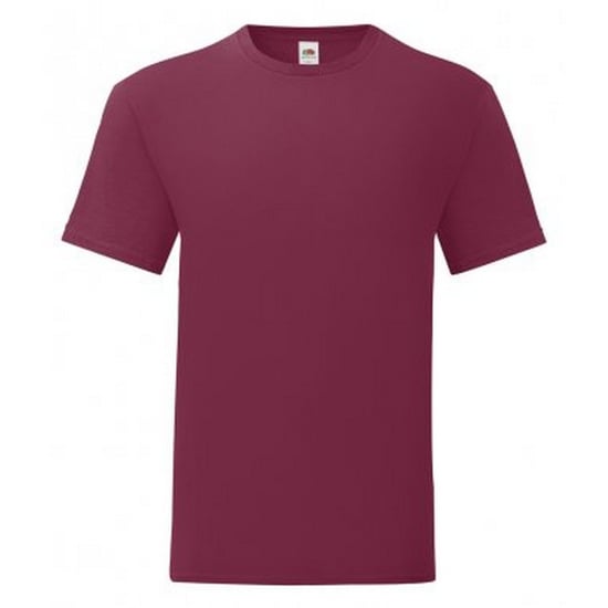 Fruit Of The Loom Herren T-Shirt Iconic (Burgunder) - Image 1