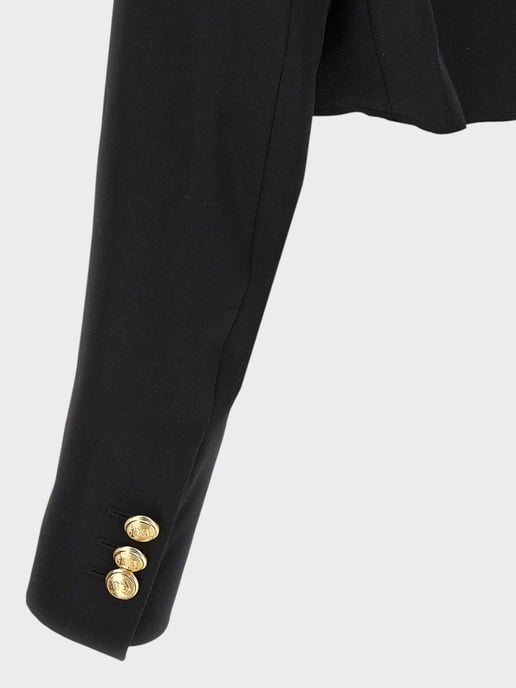 Palm Angels Cropped-Sakko mit Logo-Detail - Schwarz - Image 3