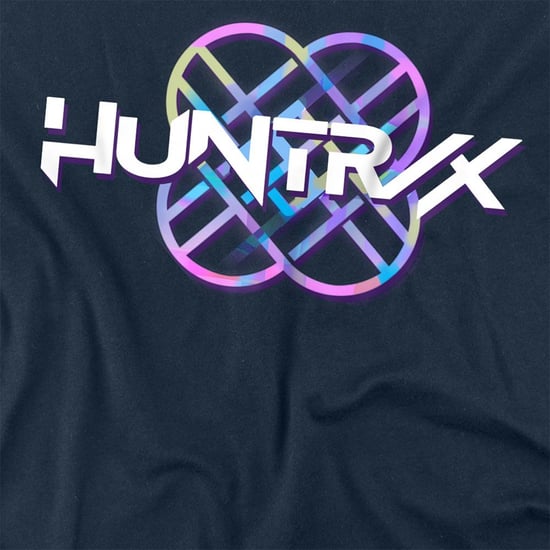 K-Pop Demon Hunters - "Huntr/X" Logo T-Shirt für Herren/Damen Unisex Langärmlig (Marine) - Image 2