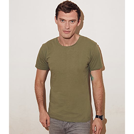 Fruit Of The Loom Herren T-Shirt Iconic (Olivgrün) - Image 4