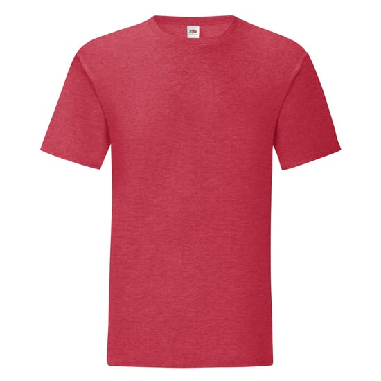 Fruit Of The Loom Herren T-Shirt Iconic (Rot meliert) - Image 1