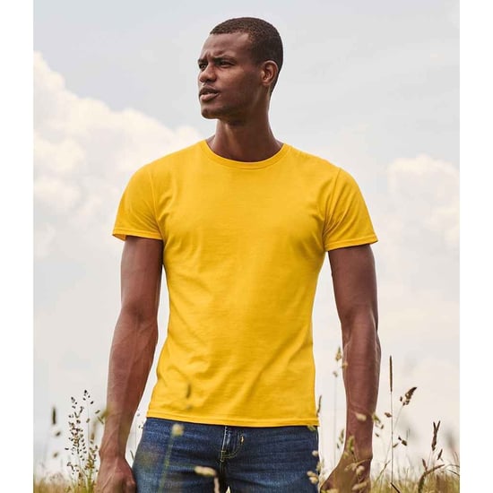 Fruit Of The Loom Herren T-Shirt Iconic (Sonnenblumengelb) - Image 4