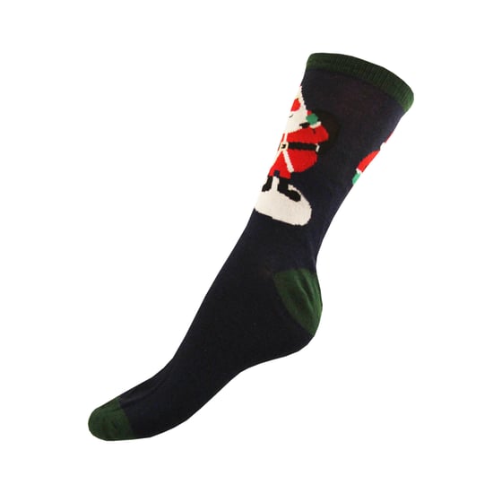 FLOSO - Socken für Männer, Weihnachtsmann, Weihnachten (Marineblau) - Image 3