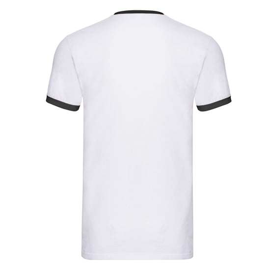 Fruit of the Loom - T-Shirt Ringer-Stil für Herren/Damen Unisex (Weiß/Schwarz) - Image 2
