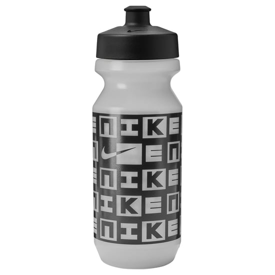 Nike - "Big Mouth" Wasserflasche, Bildlich, 650ml (Transparent/Schwarz) - Image 1