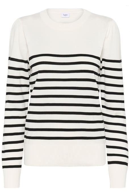 Strickpullover MilaSZ Strickpullover Gerade Passform black offwhite - Image 4
