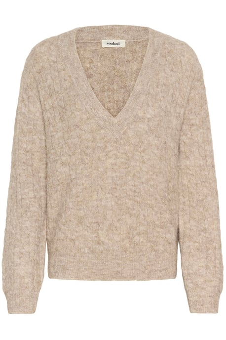 Strickpullover SLVespera Strickpullover Gerade Passform sand - Image 4