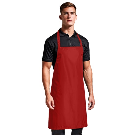 Premier - Herren/Damen Unisex Schürze, mit Latz (Rot) - Image 2