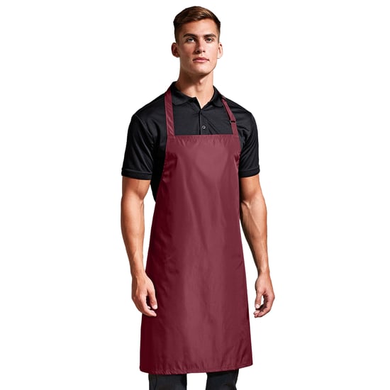 Premier - Herren/Damen Unisex Schürze, mit Latz (Burgunder) - Image 2
