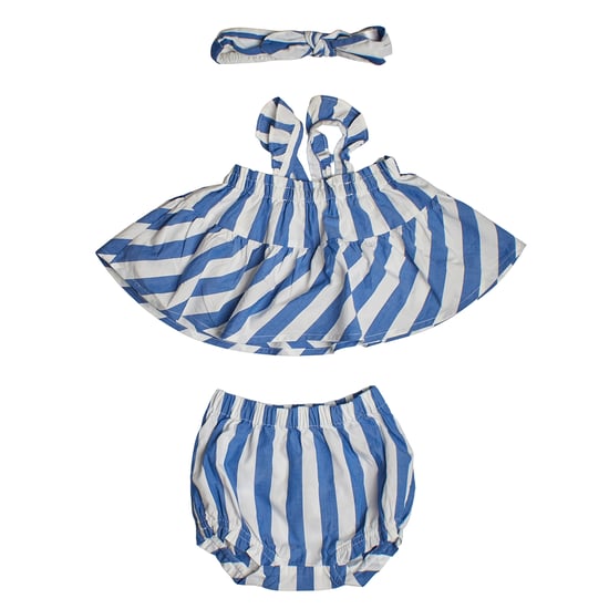 3-teiliges Set Bluse, Pumphose und Stirnband 869430 für Baby-Mädchen - Image 1