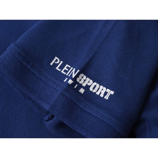 Marineblaues Poloshirt Mit Kleinem Logo Von Plein Sport - Image 3