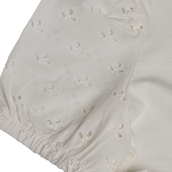 Mädchen-T-Shirt mit bestickten Puffärmeln 601395 - Image 2