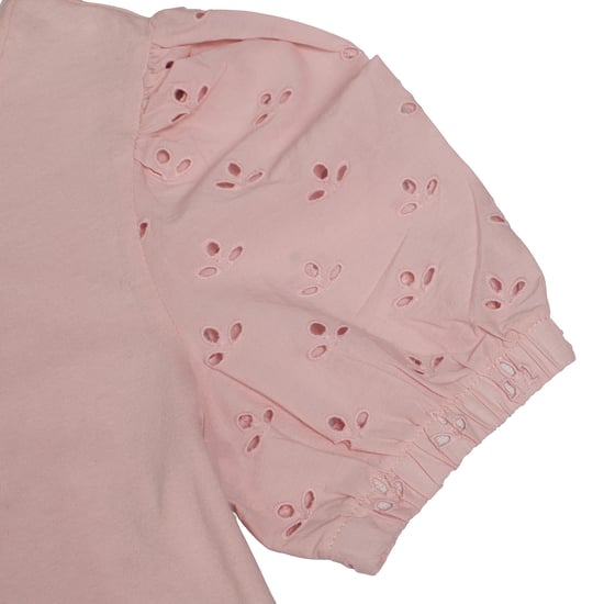 Mädchen-T-Shirt mit bestickten Puffärmeln 601395 - Image 3