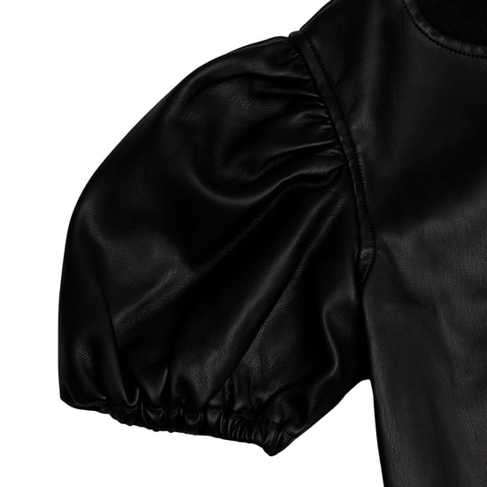 Kunstlederkleid mit Puffärmeln 786914 für Mädchen - Image 2