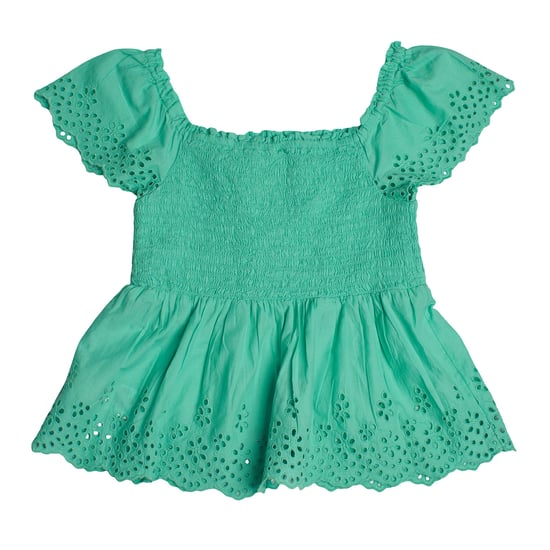 Kurze Bluse mit gestickten Ösen 557992 für Mädchen - Image 3